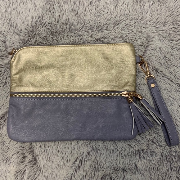 Gold and Silver Wristlet Clutch - Picture 1 of 5